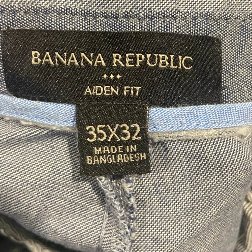 Banana Republic Blue Mens Chinos Size 35x32 Aiden Fit